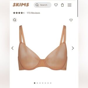 NWT SKIMS No-Show Unlined Demi Bra